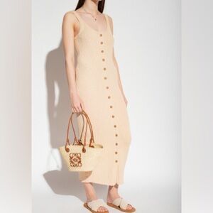 Ulla Johnson beige ‘Nedda’ ribbed dress size XL